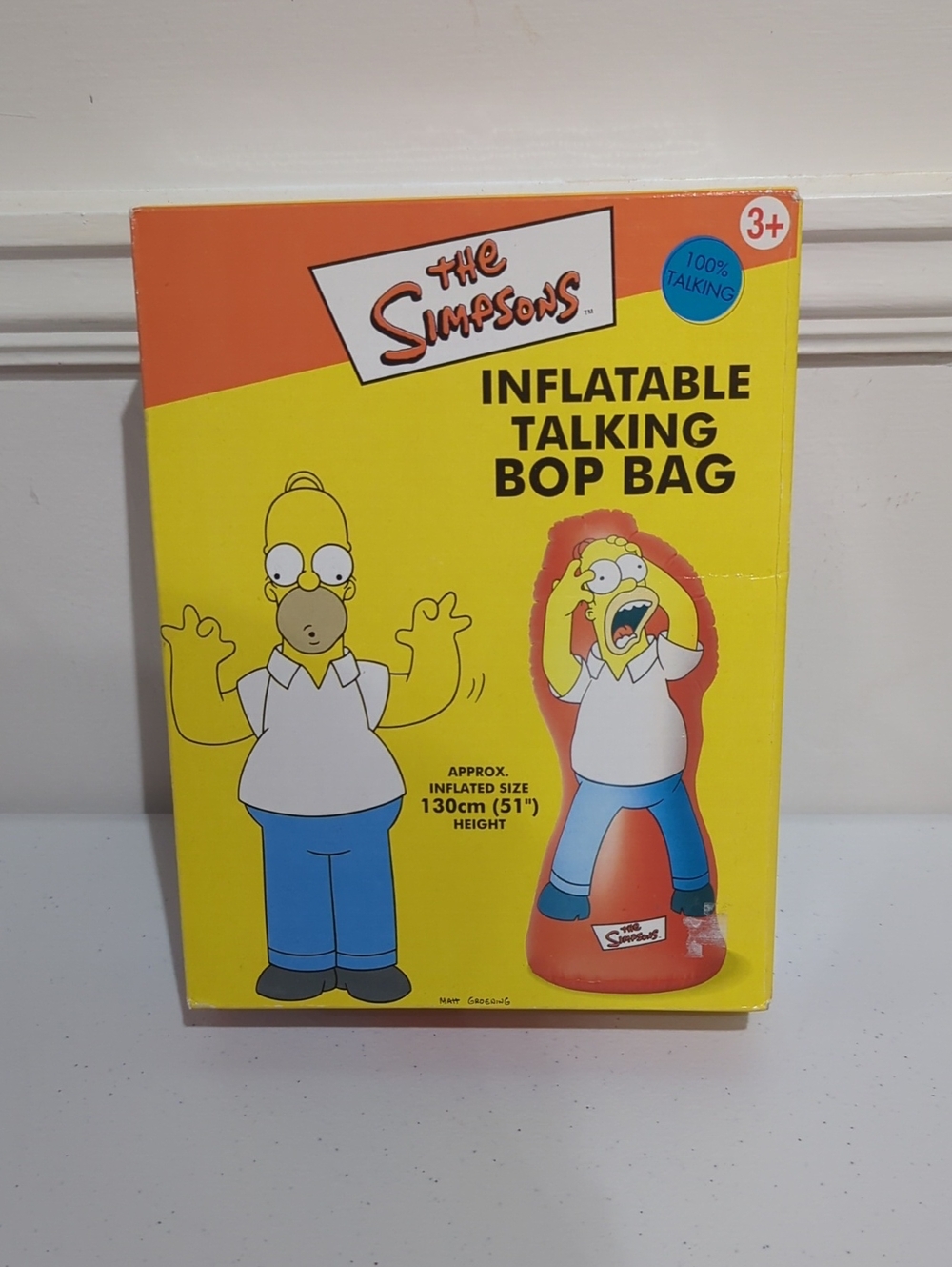 The Simpsons Inflatable Talking Bop Bag 51" Tall Inflated NIB Sealed Retro Homer